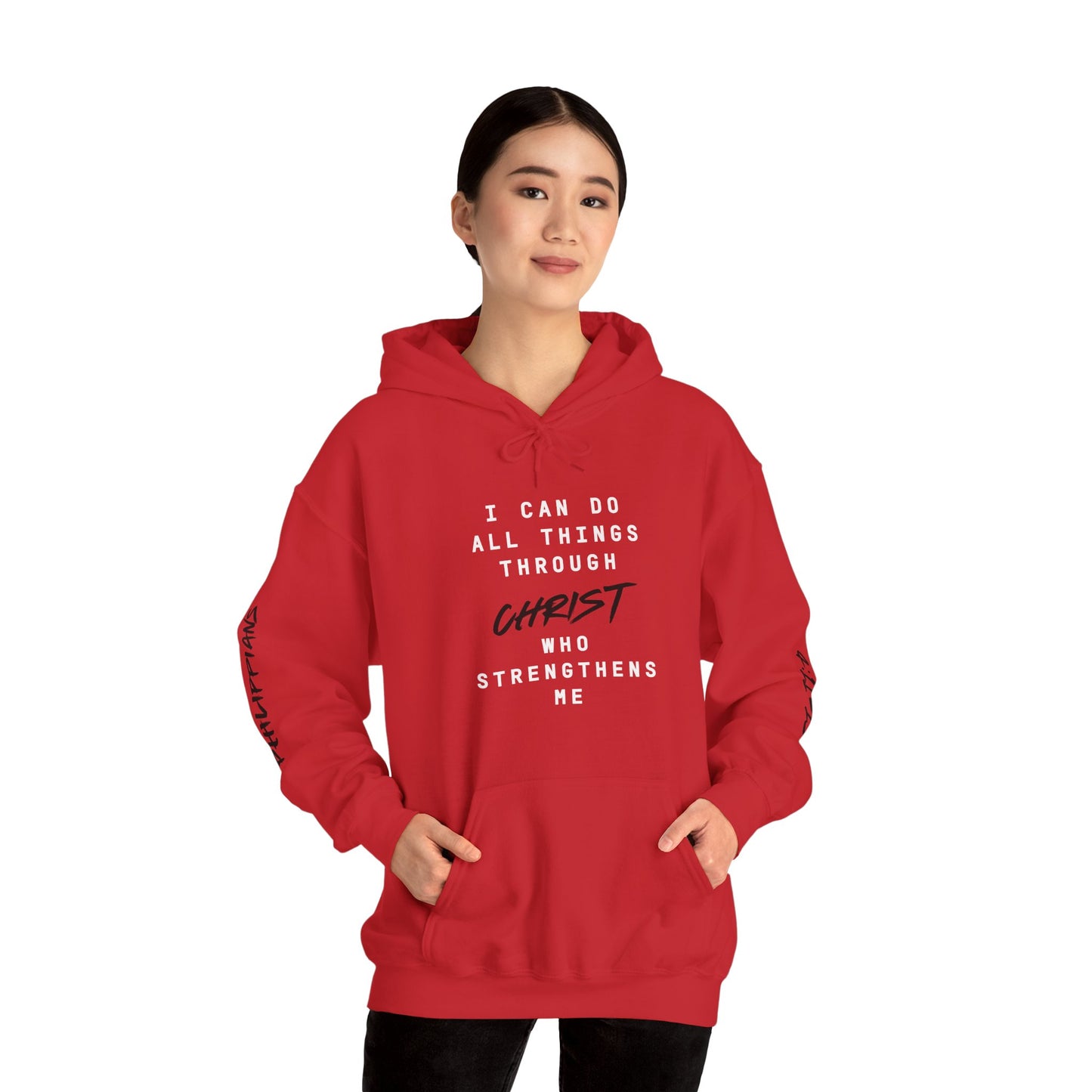 Strength in Christ Philippians Hoodie