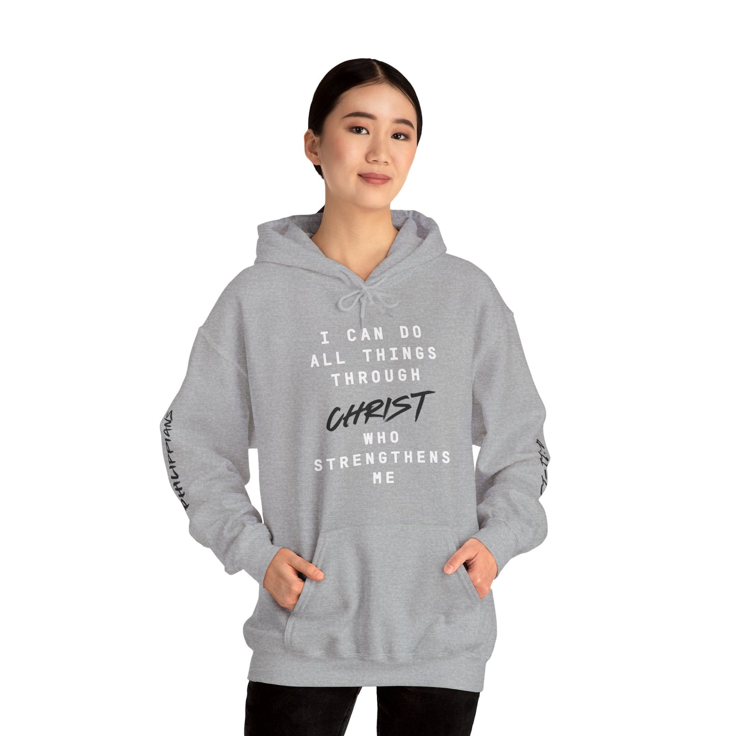 Strength in Christ Philippians Hoodie