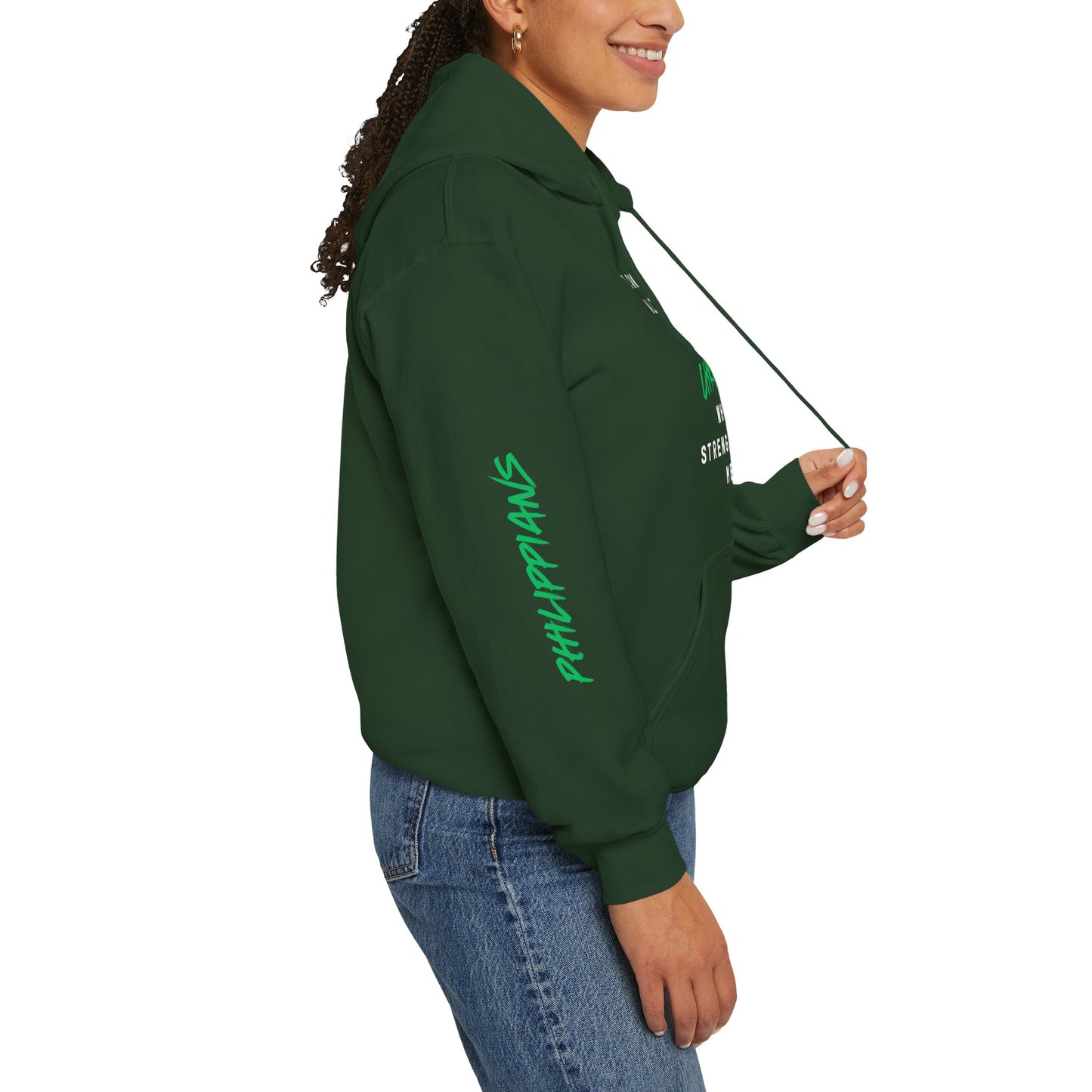 Strength in Christ Philippians Hoodie