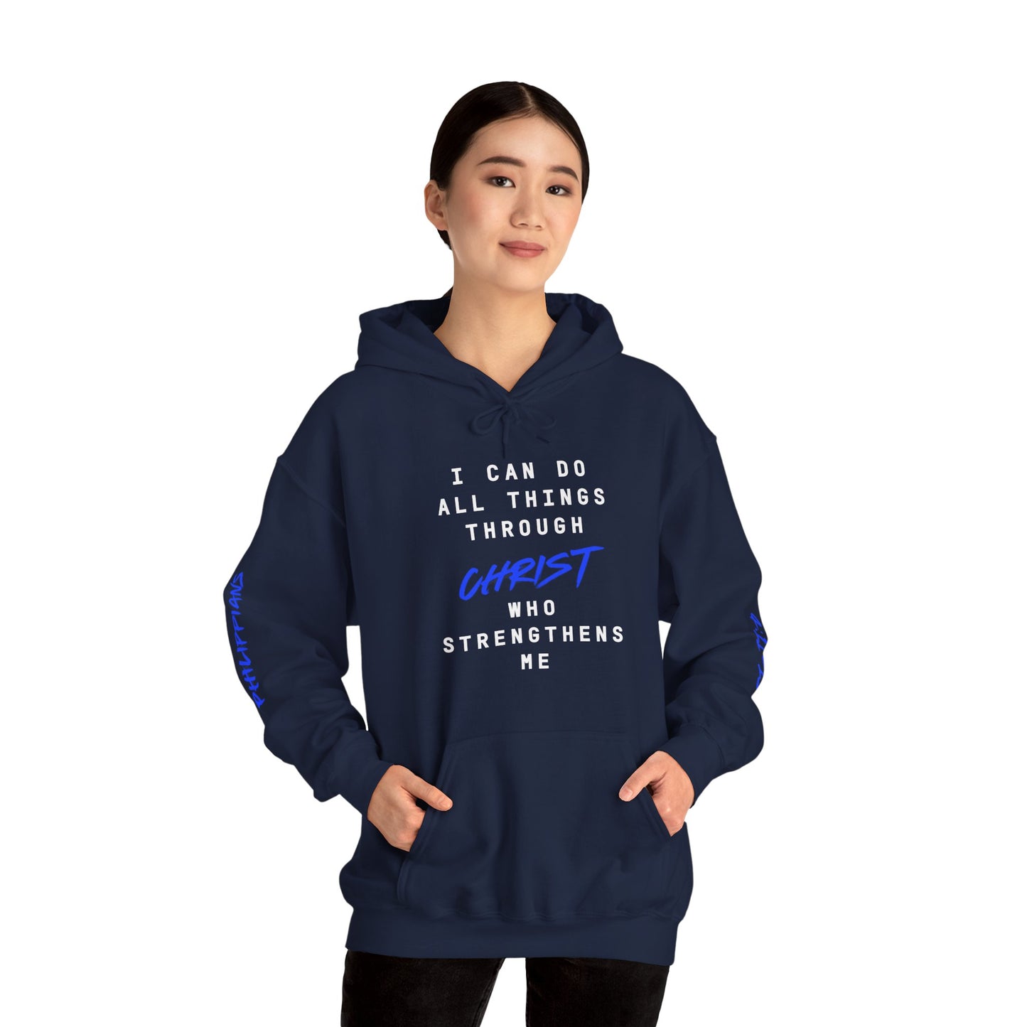 Strength in Christ Philippians Hoodie